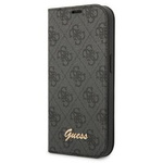 Husa Apple iPhone GUESS 14 Pro Book 4G Vintage Gold Logo negru Case