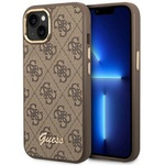 Husa Apple iPhone GUESS 14 4G Vintage Gold Logo maro tarecase