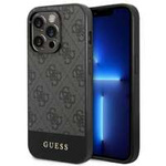 Husa iPhone case Guess 14 Pro Max 6.7" gri/gri gri Hard 4G Stripe Collection