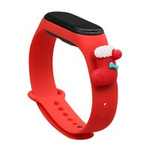 Curea Xmas band pentru Xiaomi Mi Band 4 / Mi Band 3 Crăciun silikonou strap brățară roșie (ciorap)