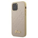 Case GUESS Apple iPhone 12 Mini 5,4 Iridescent Love Script Gold Logo GUHCP12SPUILGLG Gold Hardcase