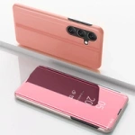 Husa Clear View Case pentru husa Samsung Galaxy S24 FE cu clapa - roz