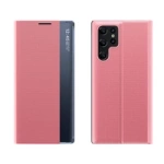 Noua husa Sleep Case pentru Samsung Galaxy S24 FE, husa cu clapa si suport - roz