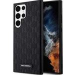 Husacase Karl Lagerfeld KLHCS23LSAKLLHPK S23 Ultra S918 negru/negru Saffiano Mono Mono Metal Logo Case