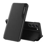 Husa Case Husa Eco piele de vedere pentru Samsung Galaxy S23 cu suport cu clapetă negru Case