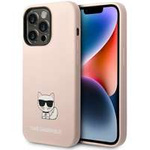 Husa Apple iPhone KARL LAGERFELD 14 Pro Silicone Choupette Body Bright Pink Hardcase