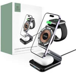 Tech-protect Qi15w-a29 3in1 Magnetic MagSafe Încărcător wireless negru