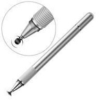Baseus Golden Cudgel stilou capacitiv cu două fețe + stilou cu gel argintiu (ACPCL-0S)
