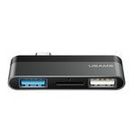 USAMS USB-C Mini HUB adapter 2xUSB Micro SD SJ463HUB01 US-SJ463 Gray