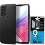 Spigen Galaxy A53 5G Liquid Air Husa MATTE  Negru + Szkło
