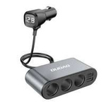 Dudao incarcator masina 2x USB / 3x bricheta de brichetă splitter negru (R1Pro negru)