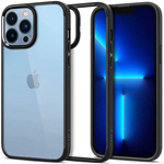 Husa Spigen iPhone 13 Pro Ultra Hybrid MATTE Negru Case + Folie sticla Spigen Glas.tr Slim