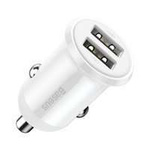 Baseus Încărcător auto Grain Pro 2x USB 4,8 A alb (CCALLP-02)