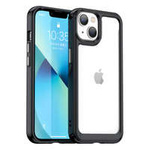 Case husa iPhone Outer Space 14 Plus husă rigidă cu ramă de gel negru