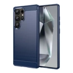 Husa din silicon Carbon Case pentru Samsung Galaxy S25 Ultra - albastra