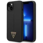 Husa Apple iPhone GUESS 14 Plus Triunghi de silicon negru tare GUESS 14 Pluscase