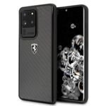 FERRARI Case Samsung Galaxy S20 Ultra Carbon Black Heritage Case