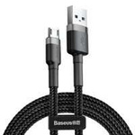 Baseus Cafule Cable Durable Nylon Braided Wire USB / micro USB QC3.0 2.4A 0,5M black-grey (CAMKLF-AG1)