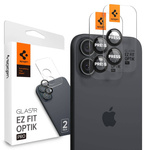 Spigen IPhone CAMERA PROTECTOR OPTIK PRO GLAS.TR "EZ FIT" CAMERA PROTECTOR 2-PACK 16 / 16 PLUS NEGRU