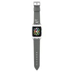 Karl Lagerfeld KLAWLOKHG Strap Apple Watch 42/44 / 45mm argintiu / curea argintie Saffiano Karl Heads