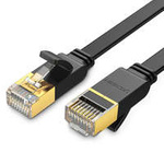 cablu Cablu de legătură Ethernet de rețea Ugreen U/FTP Cat. 7 10Gb/s plat 0,5 m negru (NW106)