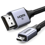 Cablu adaptor micro HDMI - HDMI 2.1 8K 8K 2m Ugreen HD164 - gri