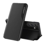 Husa Eco Leather View husa eleganta cu clapa si functie suport pentru Samsung Galaxy A36 - neagra