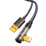 cablu Joyroom Lightning unghiular - USB pentru încărcare rapidă și transfer de date 2,4A 1,2 m negru (S-UL012A6)