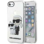 iPhonecase Karl Lagerfeld KLHCI8HNKCTGT 7/8/ SE 2020 / SE 2022 transparent hard Gliter Karl&amp;Choupette