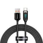 Cablu USB la USB-C Baseus Display, 66W, 2m (negru)