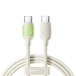 Cablu USB-C Joyroom S-A53 60W - USB-C cu vârf fluorescent 1,2 m - bej