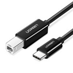 cablu Ugreen USB-C - USB-B 480Mb/s cablu de imprimantă de 2 m negru (US241)