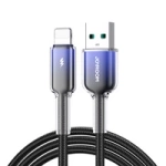 Joyroom S-A42 Crystal-Clear Series 3A USB-A - Cablu Lightning 1,2 m - negru