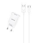 Incarcator USAMS 1xUSB T21 Cablu USB-C 2.1A Fast Charging T21OCTC01 Alb
