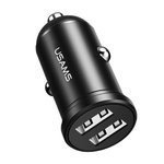 Incarcator Car USAMS 2xUSB 2.4A Mini Black