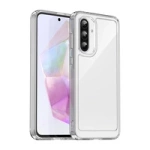 Husă pentru spațiul cosmic pentru husă Samsung Galaxy A56 cu ramă flexibilă - transparentă