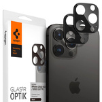 Spigen iPhone Protector de cameră Optik.tr Camera Protector 2-pack 14 Pro / 14 Pro Max  / 15 Pro / 15 Pro Max Negru