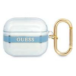 Husa GUESS Apple AirPods 3 Cover Strap Collection Albastru Case
