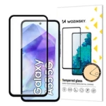 Wozinsky Protector de ecran complet din sticlă securizată, super durabil, cu adeziv complet, cu carcasă prietenoasă cu cadru pentru Samsung Galaxy A26 Negru