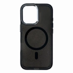 Glitter Case MagSafe pentru iPhone 16 - neagră cu sclipici