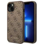 Husa Apple iPhone GUESS 14 Plus 4G Metal Gold Logo Brown Hardcase