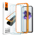 Folie sticla Spigen ALM GLAS.TR SLIM 2-PACHET NIMIC TELEFON 1 CLAR