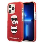 Husa KARL LAGERFELD Apple iPhone  13 13 Pro Karl&amp;Choupette Head Red Hardcase