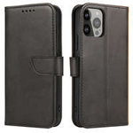 Magnet Case husă elegantă husa husă cu clapetă și funcție de suport iPhone 13 Pro Max negru