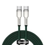 Kabel Baseus Cafule Series Metal Data USB-C / USB-C PD QC SCP 100W 5A 2 m - zielony
