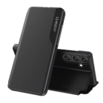 Husa Eco Leather View husa eleganta cu clapa si suport pentru Samsung Galaxy S25 Edge - neagra