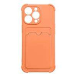 Card Armor Case husa  capac pentru iPhone 13 Pro Max siliko card portofel silikonou armat husa Air Bag portocaliu