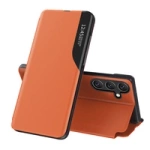 Husa Eco Leather View husa eleganta cu clapa si functie suport pentru Samsung Galaxy A36 - portocaliu