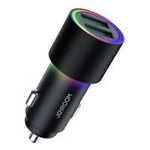 Joyroom auto incarcator 2 x USB cu iluminare din spate 24W negru (JR-CL10)