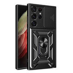 Husa Armor Husa Case Hybrid Camshield pentru Samsung Galaxy S23 Ultra Armoured Camera Cover negru Case